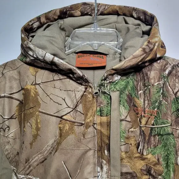 Rustic Ridge Hunting Full Zip Jacket Youth XL Camo Realtree Hooded Outdoors - Picture 3 of 15